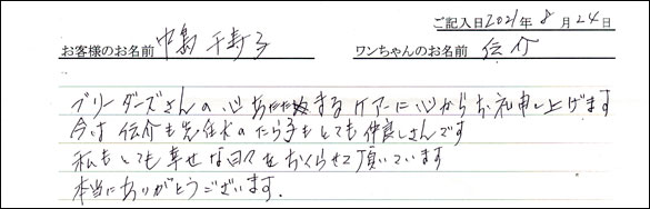 ミニチュアピンシャーお客様の声